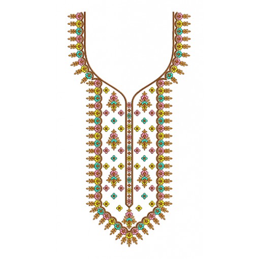 Neck Gala Machine Embroidery Design