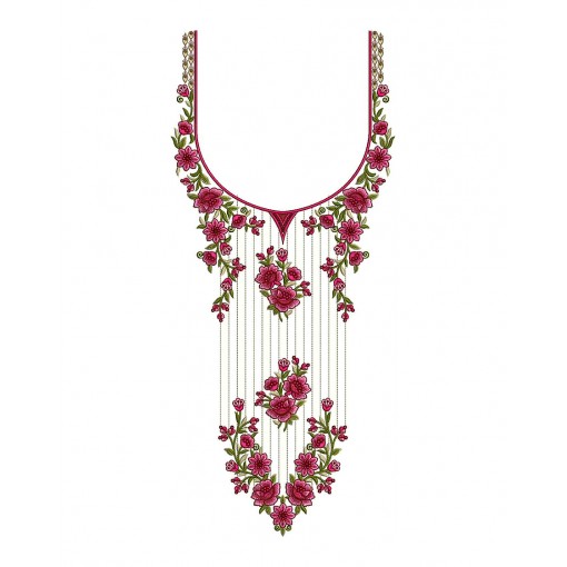 Neckline Embroidery Pattern