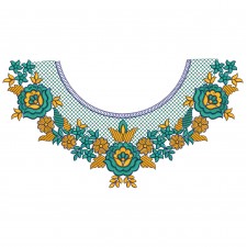 Boat Neck Machine Embroidery Designs 37783