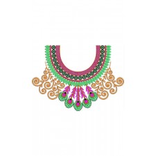 Nigerian Boat Neck Embroidery Design 24685