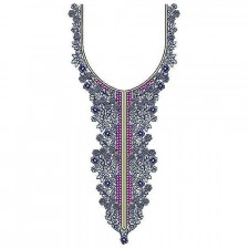 Nigerian Women Neck Dress Embroidery Design 24727