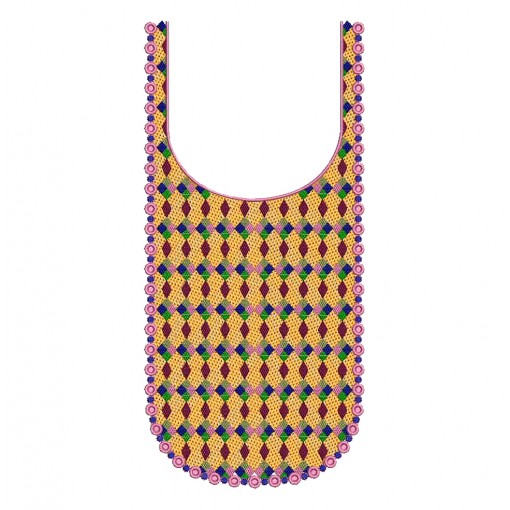 Nighty Neck Embroidery Design