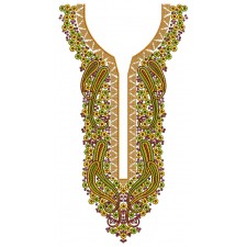 Paisley Neck Embroidery Design 26114