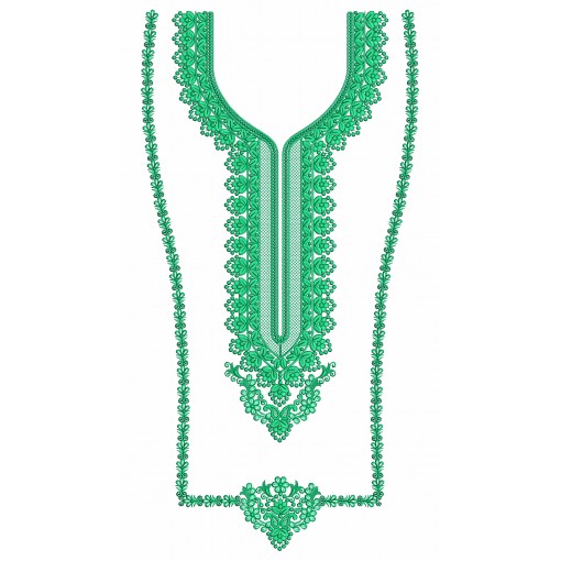 Pakistani Dress Neck Embroidery Design 25685