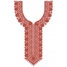 Pink Thread Neck Embroidery Design 25324