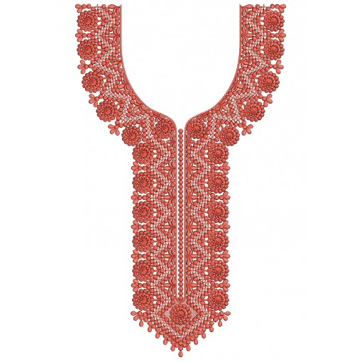 Pink Thread Neck Embroidery Design 25324
