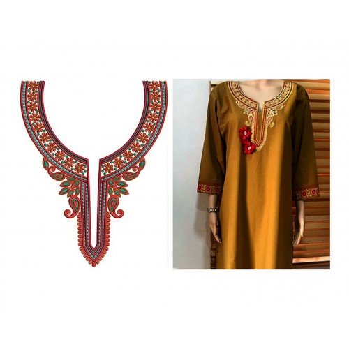 Punjabi Suit Embroidery Design 21721