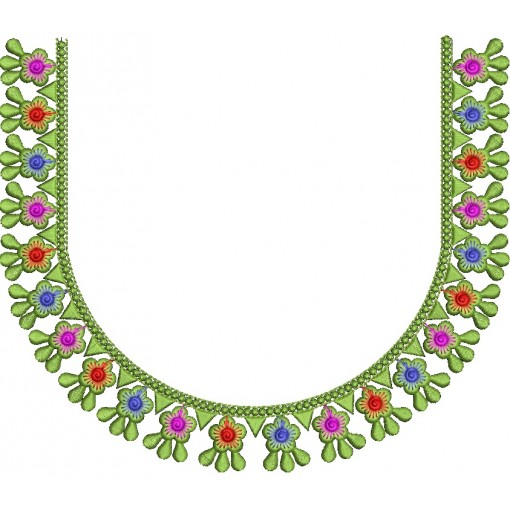 Punjabi Suit Embroidery Neck Designs 26255