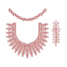 Redwork Embroidery Neck For Cotton Tops Redwork Embroidery Neck For Cotton Tops