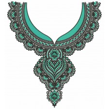 Round Neck Embroidery Designs 25660