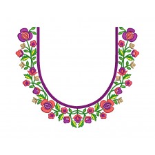 Round Neck T-Shirt Embroidery Design