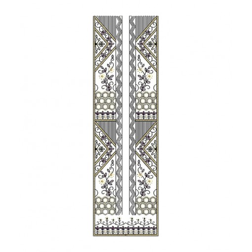 Rug Style Neck Embroidery Design