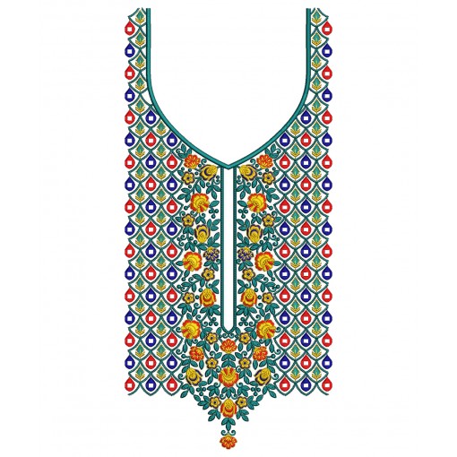 Embroidery Designs Churidar Neck