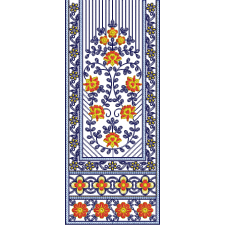 Silk Dupion Gown Neck Embroidery Design