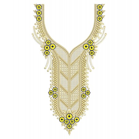 Arabic Embroidery Neck Design