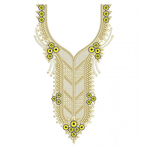 Arabic Embroidery Neck Design