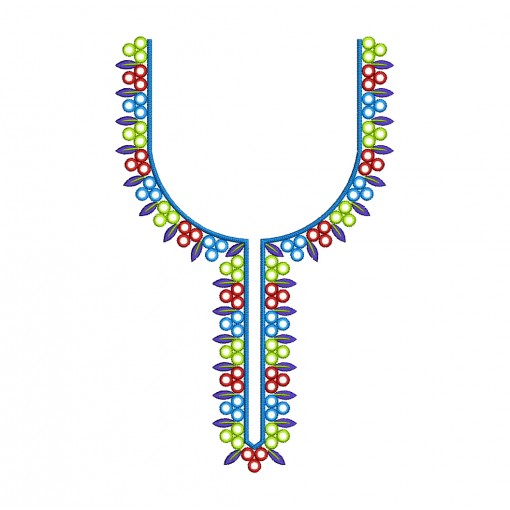 Simple Kurti Neck Embroidery