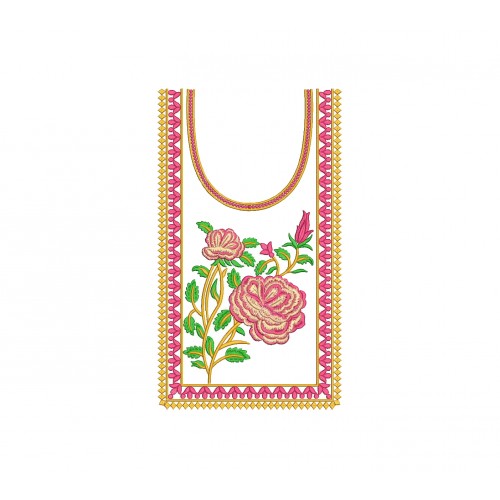 Simple Neck Embroidery Design For Kurtis