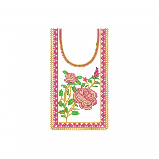 Simple Neck Embroidery Design For Kurtis