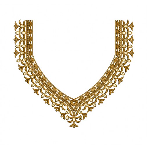 Simple Neck Embroidery Pattern For Kurtis