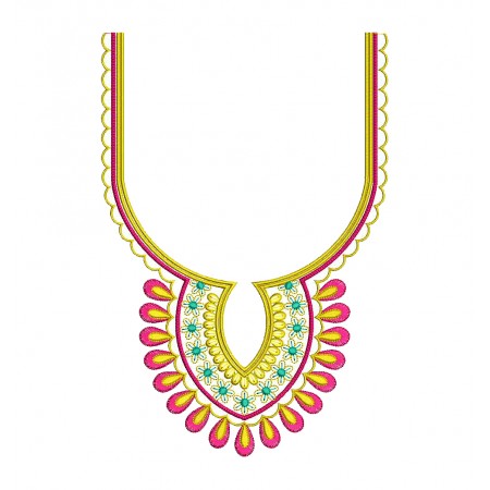 Simple Neck Gala Embroidery