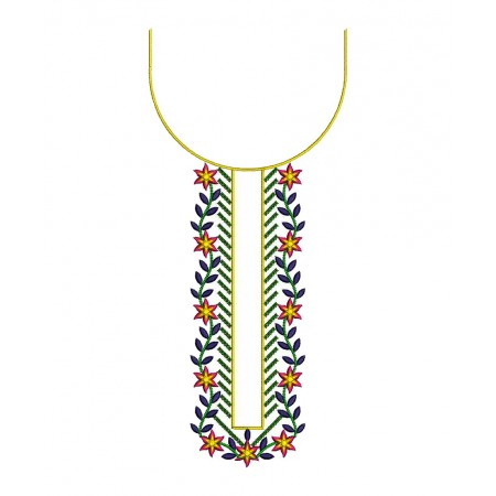 Simple Neck Gala Embroidery