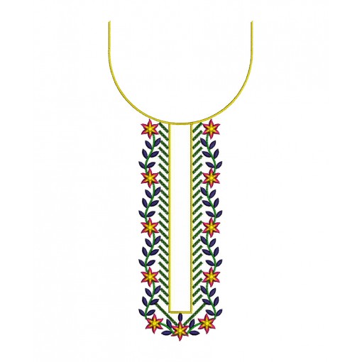 Simple Neck Gala Embroidery