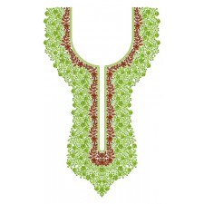 Small Floral Neck Embroidery Design 24626