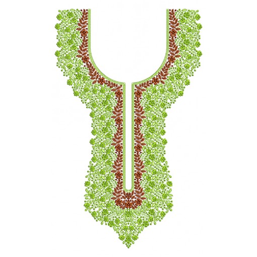 Small Floral Neck Embroidery Design 24626