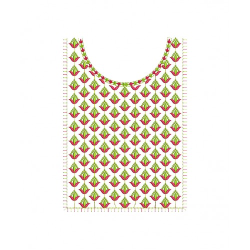 Square Embroidery Neck For Cotton Kurti