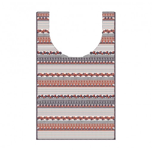 Square Neck Embroidery Design