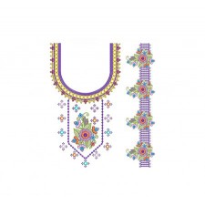 Stunning Colorful Neck Embroidery Stunning Colorful Neck Embroidery