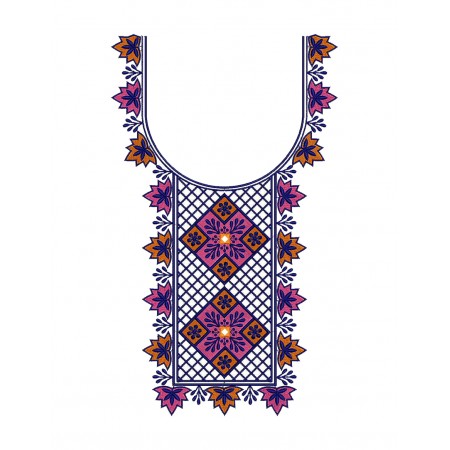 Stylist Arabic Dress Neck Embroidery