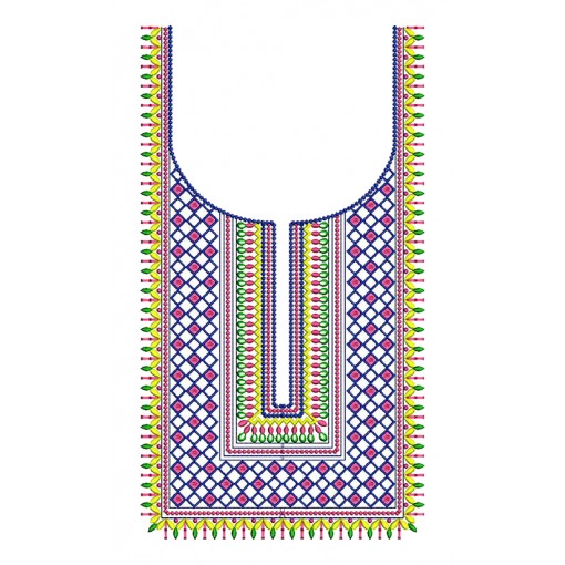 Stylist Neck Embroidery Design