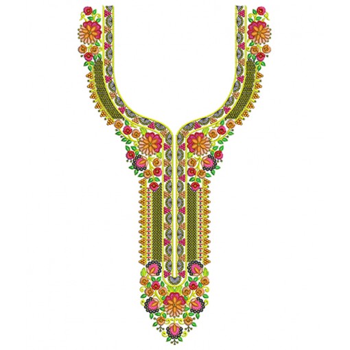 Traditional Algerian Dress Embroidery Design