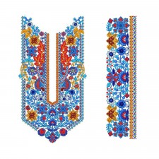 Grand Mughal Floral Back Embroidery (8-9 Colors) Grand Mughal Floral Back Embroidery (8-9 Colors)