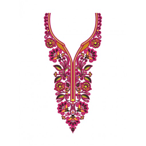 Machine Embroidery Suit Design
