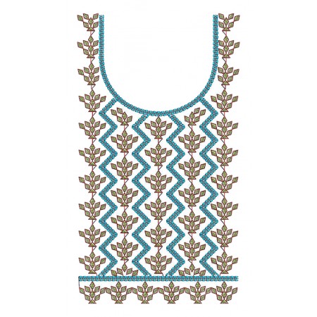 Triangle style Embroidery Neck