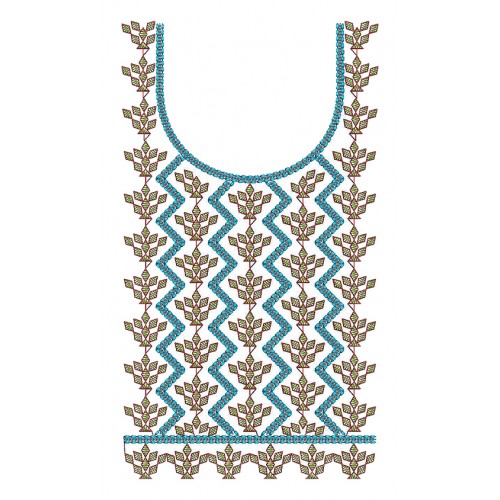 Triangle style Embroidery Neck