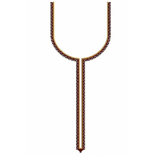 Tunic Neck Line WIth Cross Stich Effect Embroidery Design 24894