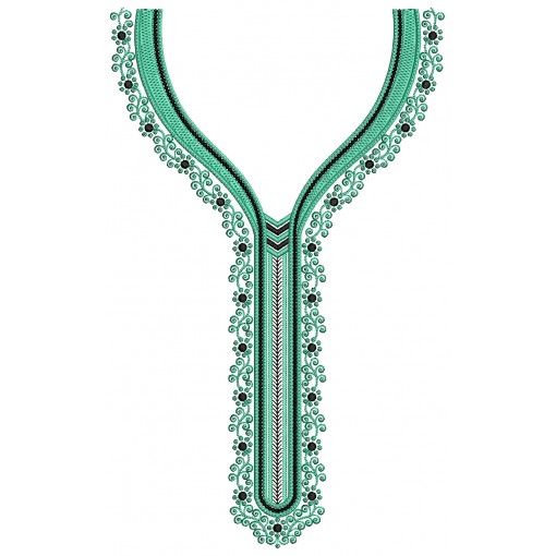 Tunic Neck Line Embroidery Design 25894