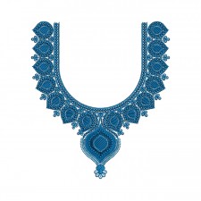 U Shape Embroidery Neck For Top