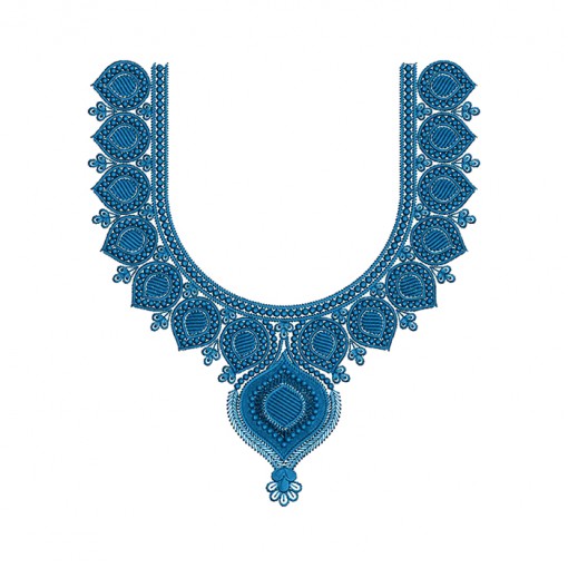 U Shape Embroidery Neck For Top