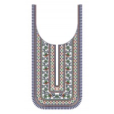 U Square Neck Embroidery Pattern