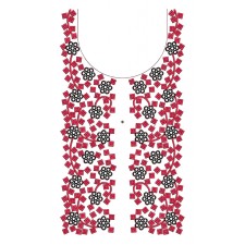 U Square Neck Kurti Embroidery Design