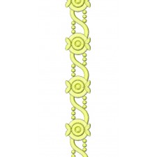 Yellow Thread Lace Border Embroidery Design 25327