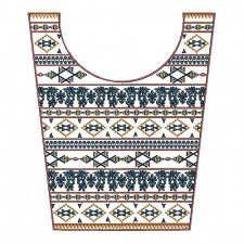 Yoke Style Embroidery Neck Design