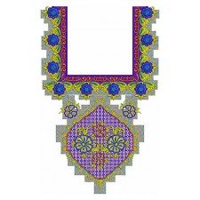 Floral Satin Stitch Embroidery Neck Design Floral Satin Stitch Embroidery Neck Design