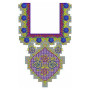 Floral Satin Stitch Embroidery Neck Design
