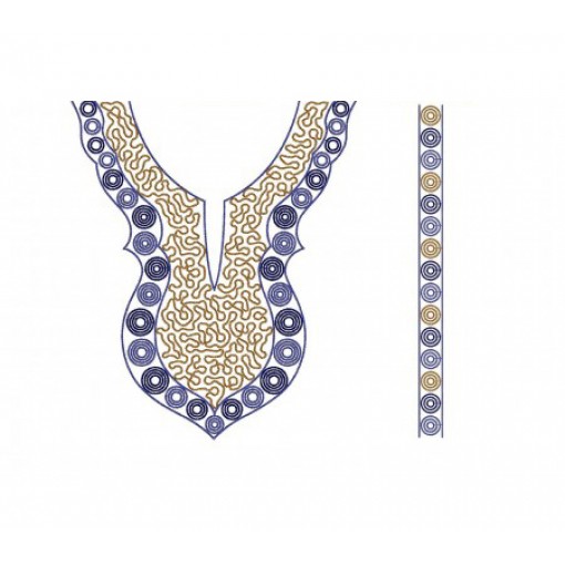 Aari Stitch Look In Flat Neck Design 23071 Aari Stitch Look In Flat Neck Design 23071